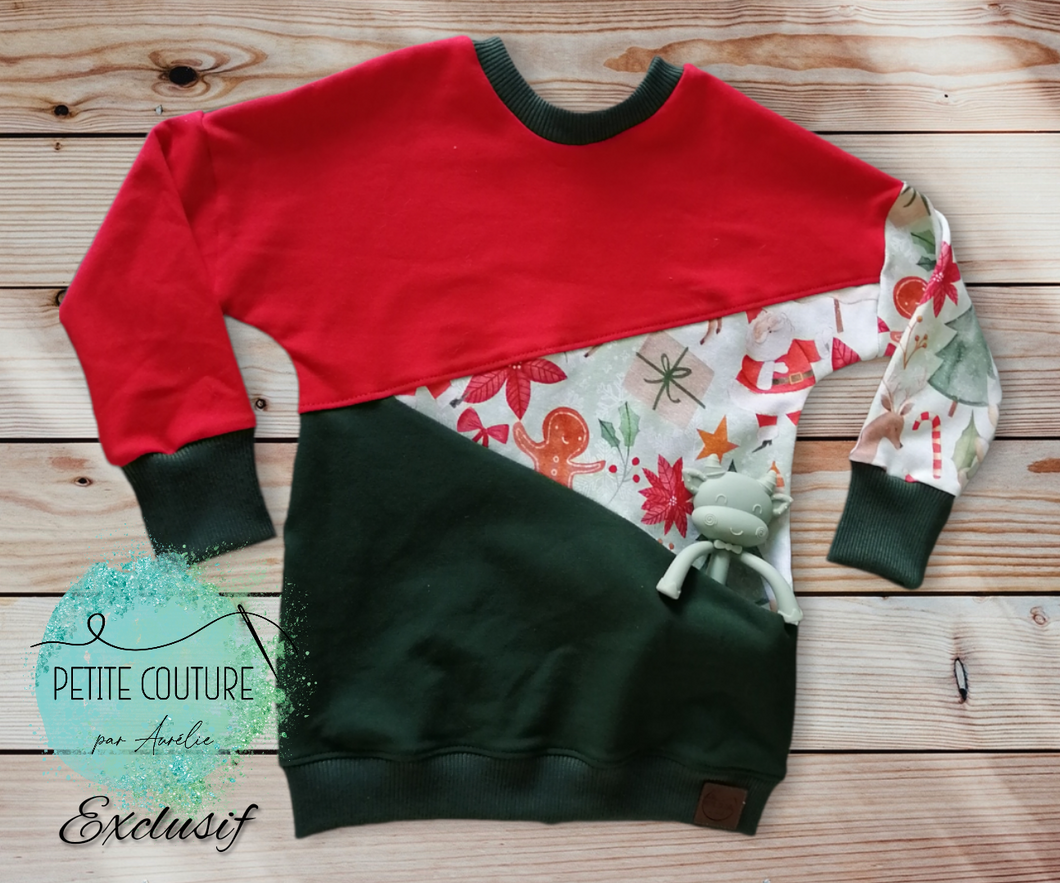 Tunique dolman colorblock | manches longues | évolutif - PERSONNALISÉ